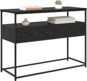 vidaXL Τραπέζι κονσόλας Μαύρη Οξυά 100 x 40 x 75 cm Επεξεργασμένο ξύλο