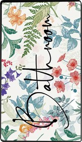 Bathmat Green In Flower Multicolor