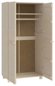 vidaXL Ντουλάπα HAMAR Καφέ Μελί 89 x 50 x 180 εκ. Μασίφ Ξύλο Πεύκου
