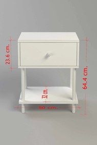 Κομοδίνο Sapphire Δρυς LIFLILO 50x32x64.4