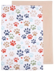 Σετ 2 Τεμ Ποτηρόπανα Τυπωτά 40x60 61 Μπεζ Viopros