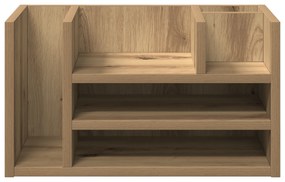 vidaXL Οργανωτής Γραφείου Μαύρη Δρυς 44.5x24x25 cm Κατασκευασμένο Ξύλο