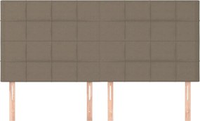 vidaXL Κεφαλάρι Κρεβατιού Μπεζ 160x5x118/128 εκ. Ύφασμα