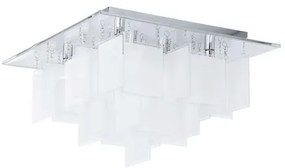 Eglo Condrada Μοντέρνα Γυάλινη Πλαφονιέρα Οροφής με Ντουί G9 σε Λευκό χρώμα 47cm 92727