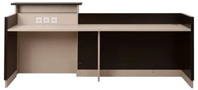 ΓΡΑΦΕΙΟ ΥΠΟΔΟΧΗΣ DALTON HM2068.01 ΜΕΛΑΜΙΝΗ ΣΕ WENGE-ΜΠΕΖ 240x80x106Υεκ.