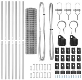 vidaXL Euro Fence με 7 Στηρίγματα 1.2x10μ Γαλβανισμένο Ατσάλι