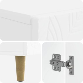 vidaXL Ντουλάπι Μπάνιου με Ανοιχτό Ράφι DELFT Λευκό 30 x 31 x 190 εκ