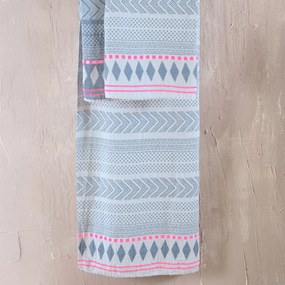 Πετσέτα Θαλάσσης - Παρεό (100x200) Rythmos Tilda Blue-Fuchsia