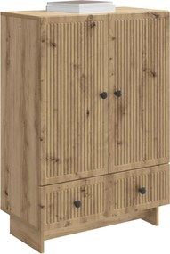 vidaXL Πλαϊνό γραφείο Τεχνίτικη Δρυς 66 x 34,5 x 95 εκ.
