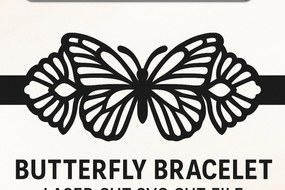 Σετ των 3 Intra απο ξύλο plywood 3mm-4mm πάχος Βραχιόλι πεταλούδας με Cut Fil Δίασταση 5x5 cm INTRAFABR-120575667