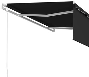 vidaXL Τέντα Συρόμενη Αυτόματη με Σκίαστρο Ανθρακί 4 x 3 μ.