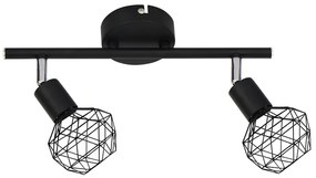 Φωτιστικό Σποτ Aca MC15612B ALADDIN Μαύρο Ματ (Black Mat)