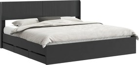 vidaXL Καλάθι με αποθήκη και κεφαλάρι Μαύρο 180 x 200 cm