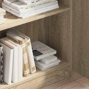 vidaXL Βιβλιοθήκη Sonoma Δρυς 80x24x109 εκ. από Επεξεργασμένο Ξύλο