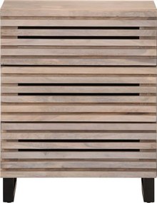 vidaXL Ντουλάπι Λευκό 60 x 34 x 75 εκ. από Μασίφ Ξύλο Μάνγκο