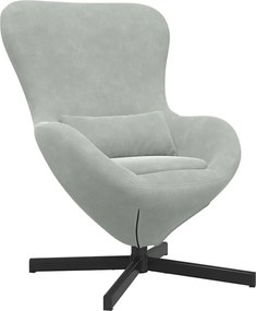 vidaXL Κάθισμα-αυγό Ανοιχτό γκρι 63 x 73 x 90 εκ Βελούδο