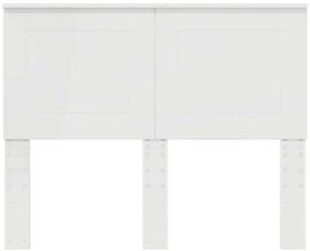 vidaXL Κεφαλάρι Λαμπερό Λευκό Μηχανικά επεξεργασμένο ξύλο