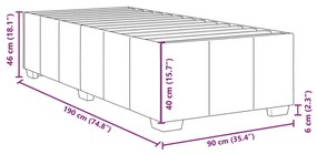 ΚΡΕΒΑΤΙ BOXSPRING ΜΕ ΣΤΡΩΜΑ ΣΚΟΥΡΟ ΓΚΡΙ 90X190 ΕΚ. ΥΦΑΣΜΑΤΙΝΟ 3285436