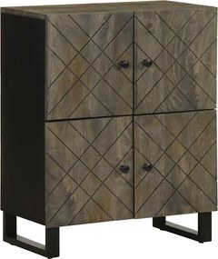 vidaXL Μπουφές Μαύρο 60x33x75 cm Μασίφ Ξύλο Μάνγκο