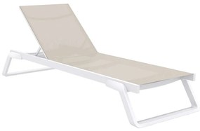 Ξαπλώστρα Tropic 20.0687 210x72x31cm White-Taupe Siesta