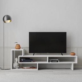Megapap Έπιπλο Τηλεόρασης Tetra Λευκό 136,7x40x42εκ.