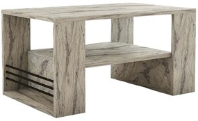 Τραπέζι Σαλονιού Iris 495SSE2112 80x50x40cm Marble Effect White
