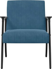 vidaXL Πολυθρόνα Μπλε 59 x 75 x 78 εκ Βελούδο