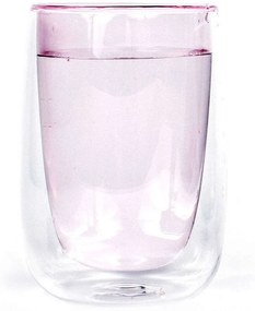 Ποτήρι Τσαγιού Doppler (Σετ 4Τμχ) SET-4-D200-P 240ml Clear-Pink Fundamental Glass
