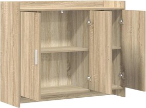 vidaXL Πλαϊνό γραφείο Sonoma Δρυς 98,5 x 33 x 80 εκ Επεξεργασμένο Ξύλο