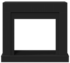 vidaXL Πλαίσιο Τζακιού Μαύρο 100x30x87,5 εκ. από Επεξ. Ξύλο