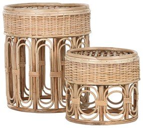 Βοηθητικό Τραπέζι Home ESPRIT Φυσικό 42 x 42 x 47 cm