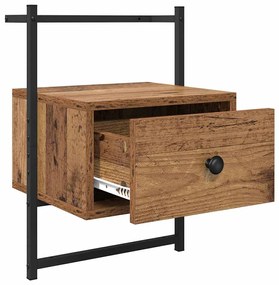 vidaXL Κομοδίνο 2 pcs Παλιό ξύλο 35 x 30 x 51 εκ. Επεξεργασμένο ξύλο