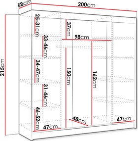 Ντουλάπα Derby VI συρόμενη-Leuko