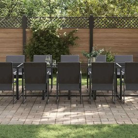 vidaXL Σέτ φαγητού για κήπο 13 pcs Μαύρο Ατσάλι