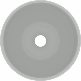 vidaXL Νιπτήρας Πολυτελής Στρογγυλός Αν. Γκρι Ματ 40x15 εκ. Κεραμικός