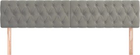 vidaXL Κεφαλάρια Αν. Γκρι Βελούδινα 200x7x78/88 εκ.