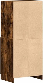 vidaXL Ντουλάπι Κουζίνας Καπνιστή Δρυς 57x41,5x131,5 εκ. Επεξεργ. Ξύλο