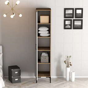Μονοφυλλη Ντουλαπα Καρυδια/Λευκο SOLANO  47.5x40x201.4