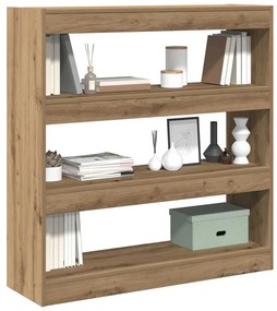 vidaXL Βιβλιοθήκη artisan δρυς 100 x 30 x 103 εκ. Επεξεργασμένο ξύλο