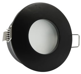 Χωνευτό σποτ από μαύρο μέταλλο 1XGU10 IP44 D:8cm (Χ0008-BL) - Χ0008-BL - Χ0008-BL