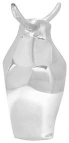 vidaXL Γλυπτό ταύρου Ασημί 37 x 44 x 17 εκ Αλουμίνιο