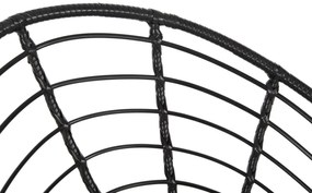 Καρέκλα - Πολυθρόνα ALLEGRA C5458.12 Μεταλλική με Wicker Μαύρο Τύπου Φωλιά 73x78x88Υ εκ. 73x78x88 εκ.