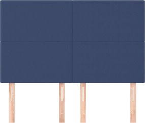 vidaXL Κεφαλάρι Μπλε 144x5x118/128 εκ. Ύφασμα