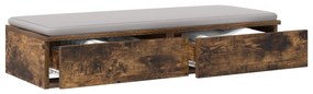 vidaXL Συρτάρια Κρεβατιού Καπνιστής Δρυς 100x36,5x16,5 εκ. Επεξεργασμένο Ξύλο