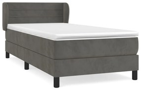 ΚΡΕΒΑΤΙ BOXSPRING ΜΕ ΣΤΡΩΜΑ ΣΚΟΥΡΟ ΓΚΡΙ 80X200 ΕΚ. ΒΕΛΟΥΔΙΝΟ 3127518