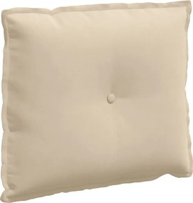 vidaXL Μαξιλάρι Πλάτης Κρεμ 60 x 50 cm Ύφασμα Μικροΐνας