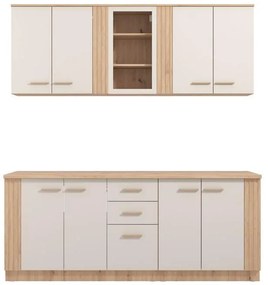 Σύνθεση Κουζίνας BELFORT 200 Artisan Oak - Cashmere 200x51x200εκ. 200x51x200 εκ.