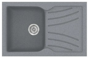 Sanitec Classic 337 Metallic Silver Ένθετος Νεροχύτης 45cm