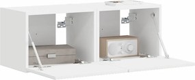 vidaXL Ντουλάπι Τηλεόρασης Τοίχου 2 pcs Λευκό 39 x 31 x 29,5 εκ