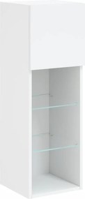 vidaXL Έπιπλα Τηλεόρασης με LED 2 τεμ. Λευκά 30,5x30x90 εκ.